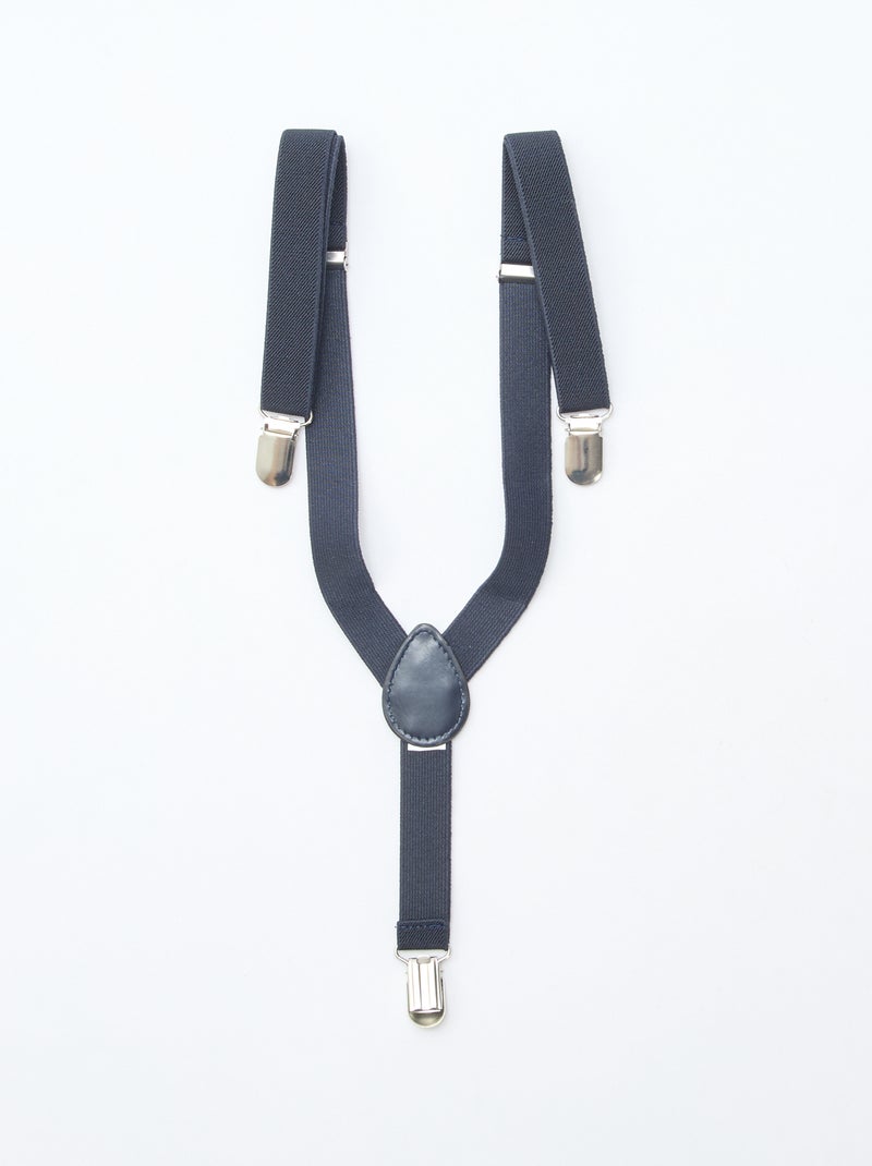 Suspensórios elásticos lisos Azul - Kiabi