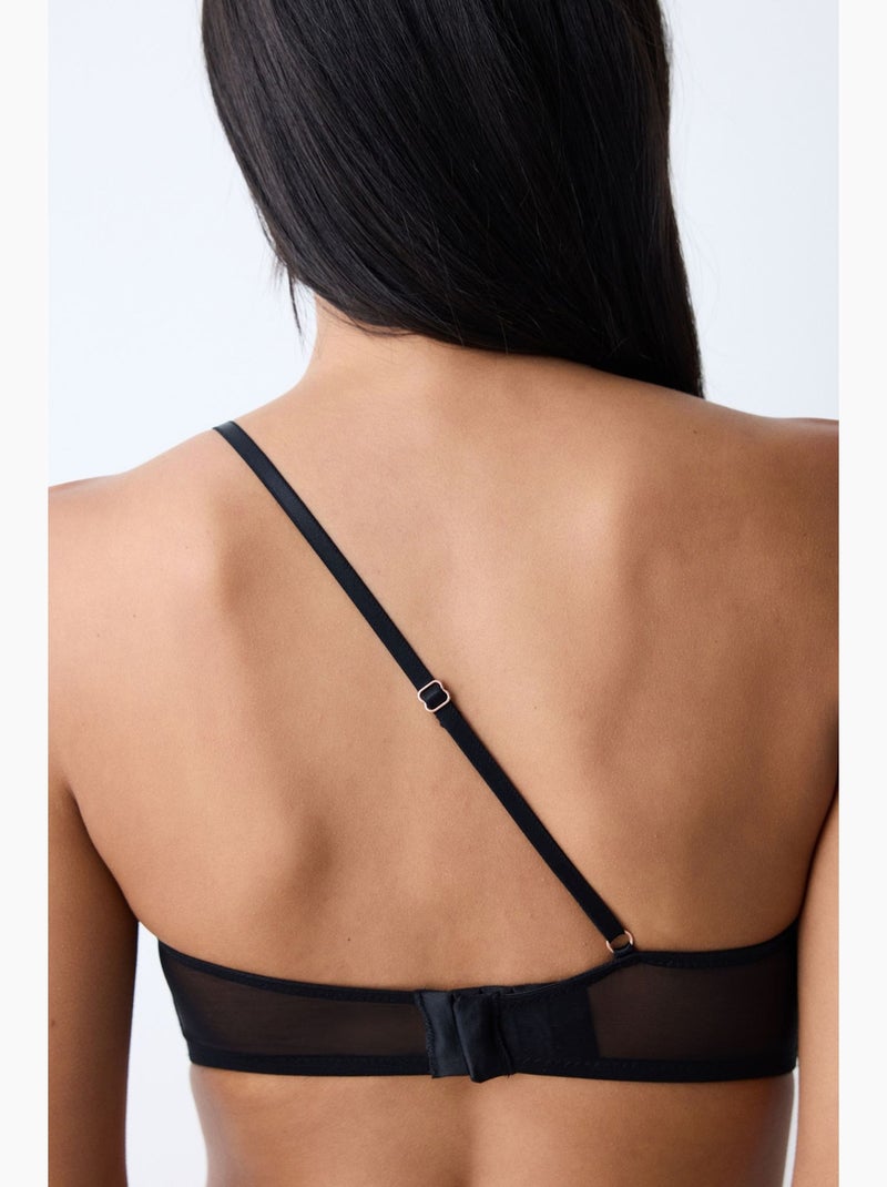 Sutiã acolchoado de um ombro penti Preto - Kiabi