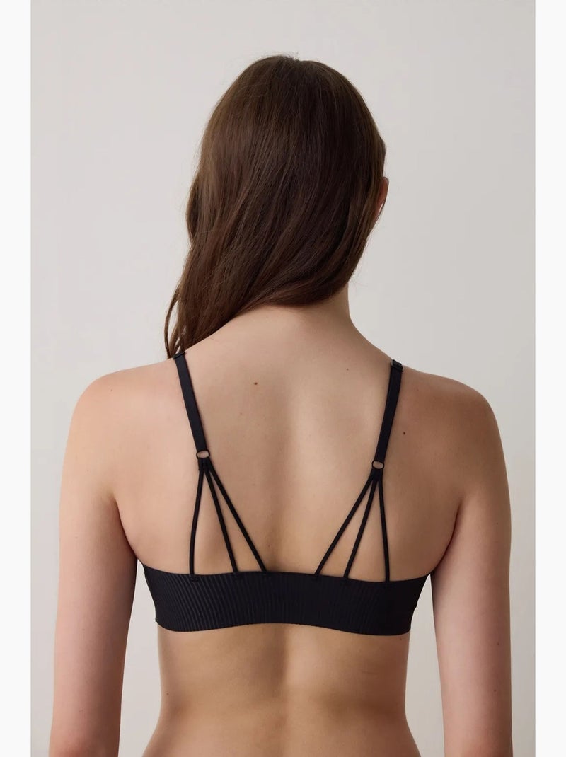 Sutiã bralette fit sem aro e sem costuras penti Preto - Kiabi
