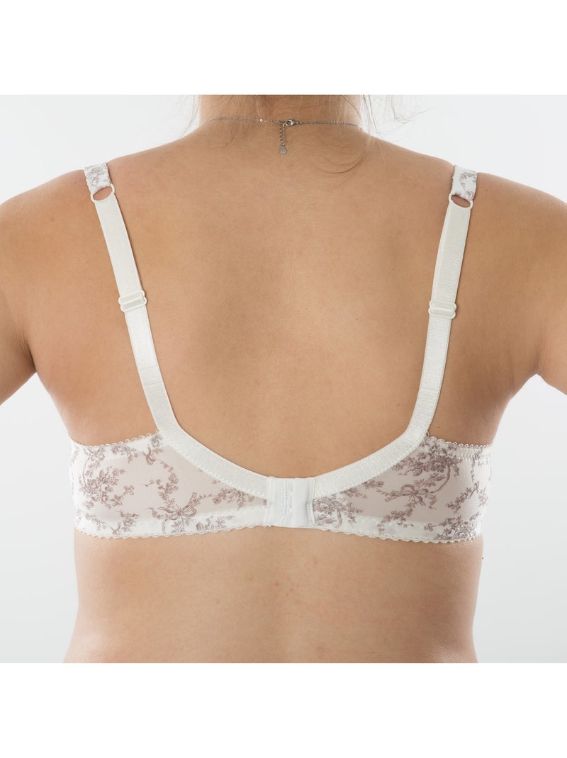 Sutiã de amamentação com aros flexíveis béatrice 'bogema' Branco Malva - Kiabi