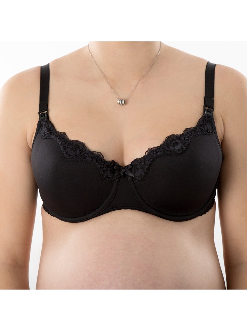 Sutiã de amamentação com aros flexíveis caroline 'bogema' Preto - Kiabi