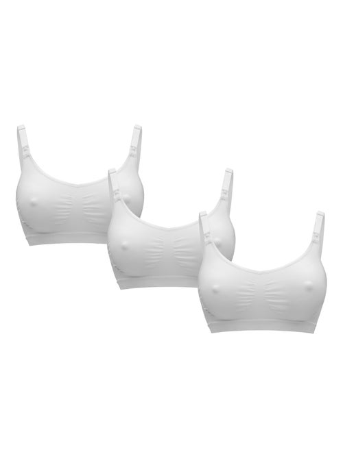 Sutiã de amamentação keep cool - conjunto de 3 - branco - tamanho l - confortável e respirável - sem - Kiabi Sutiã de amamentação keep cool - conjunto de 3 - branco - tamanho l - confortável e respirável - sem - Kiabi