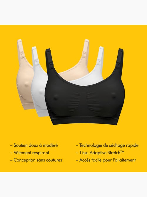 Sutiã de amamentação keep cool - conjunto de 3 - branco - tamanho l - confortável e respirável - sem - Kiabi Sutiã de amamentação keep cool - conjunto de 3 - branco - tamanho l - confortável e respirável - sem - Kiabi