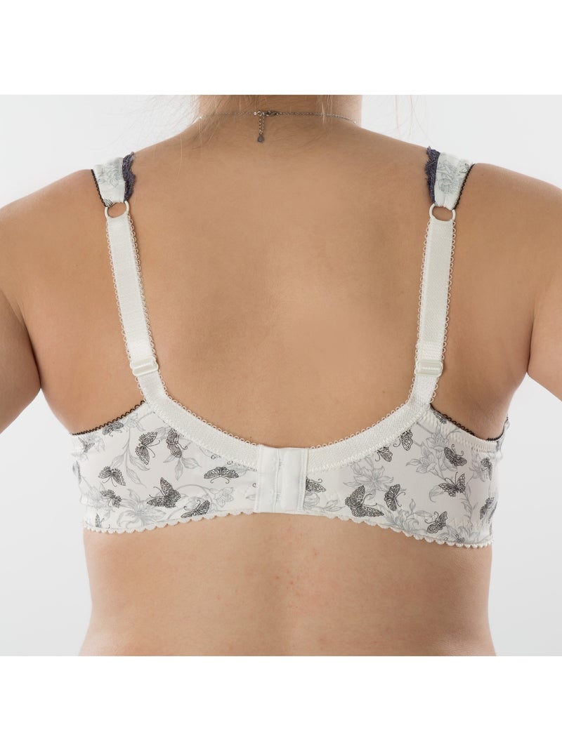 Sutiã de amamentação sem aros papillons 'bogema' Branco Cinza Preto - Kiabi
