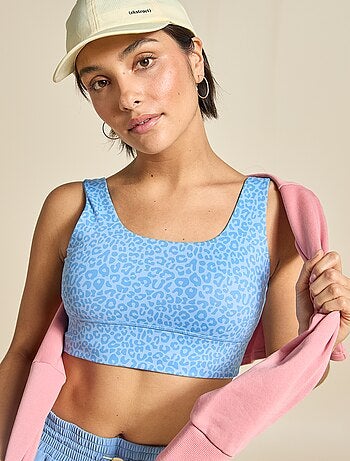 Ekstract - Sutiã de desporto com estampado de leopardo e suporte leve