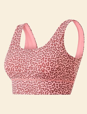 Ekstract - Sutiã de desporto com estampado de leopardo e suporte leve