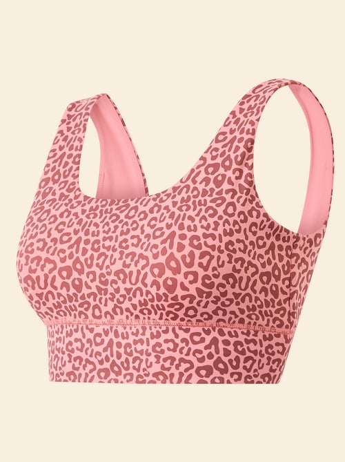 Sutiã de desporto com estampado de leopardo e suporte leve - (ekstract) - Kiabi