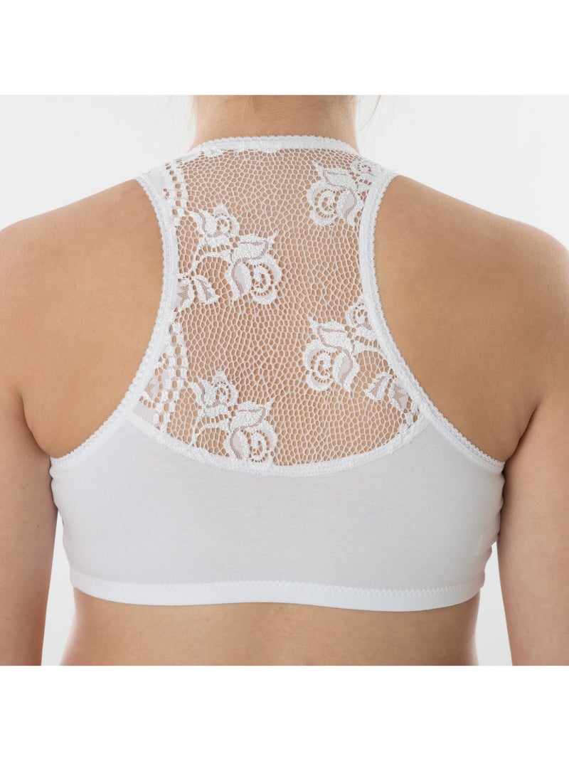 Sutiã de noite de maternidade com renda 'bogema' Branco - Kiabi