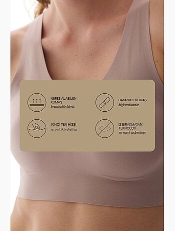Sutiã esportivo zero feel com suporte médio e bojos removíveis penti