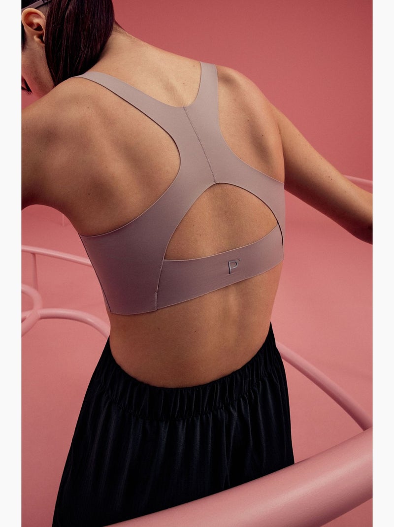 Sutiã esportivo zero feel com suporte médio e bojos removíveis penti Malva - Kiabi