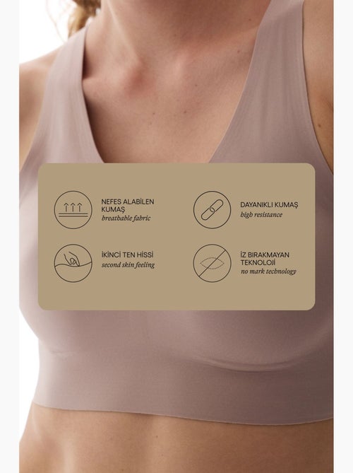 Sutiã esportivo zero feel com suporte médio e bojos removíveis penti - Kiabi