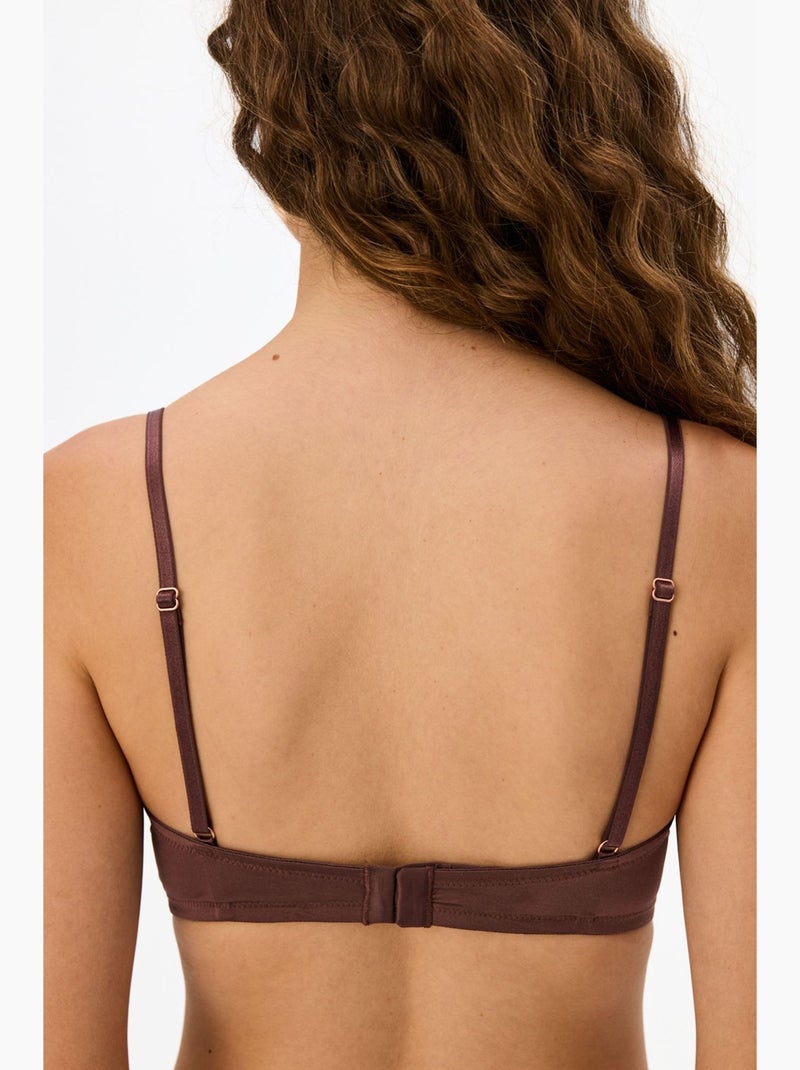 Sutiã feminino com aro penti Vermelho bordô - Kiabi