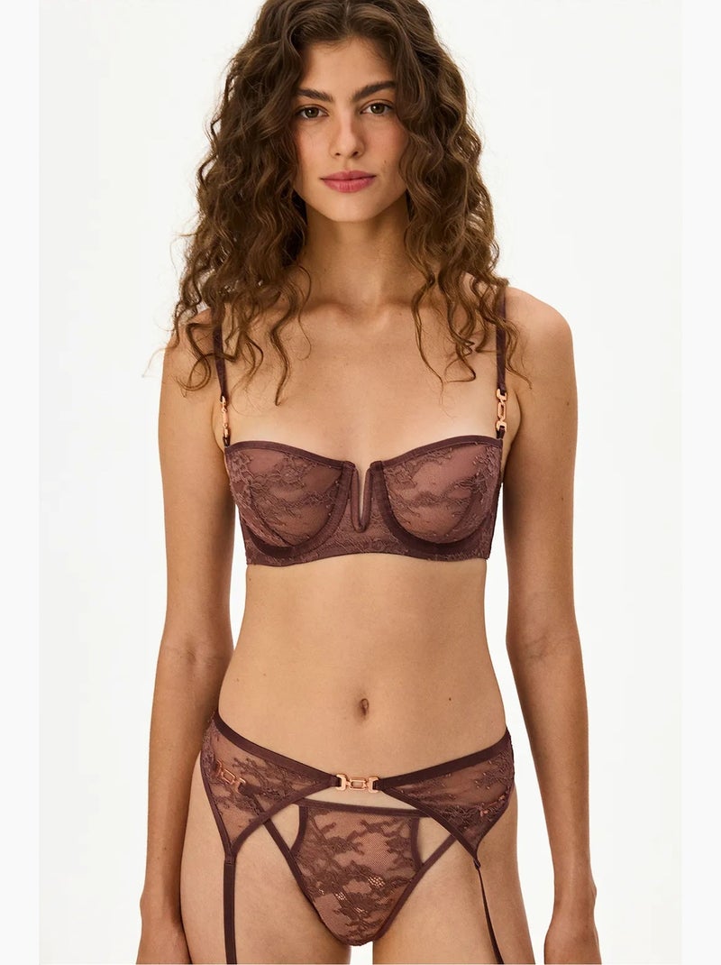 Sutiã feminino com aro penti Vermelho bordô - Kiabi