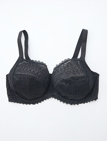 Sutiã-gorge com aro em renda vazada