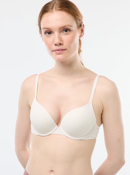 Sutiã-gorge push-up invisível em microfibra - Kiabi Sutiã-gorge push-up invisível em microfibra - Kiabi