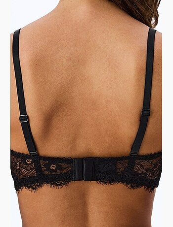 Sutiã push-up acolchoado com estampa de corações e flores penti