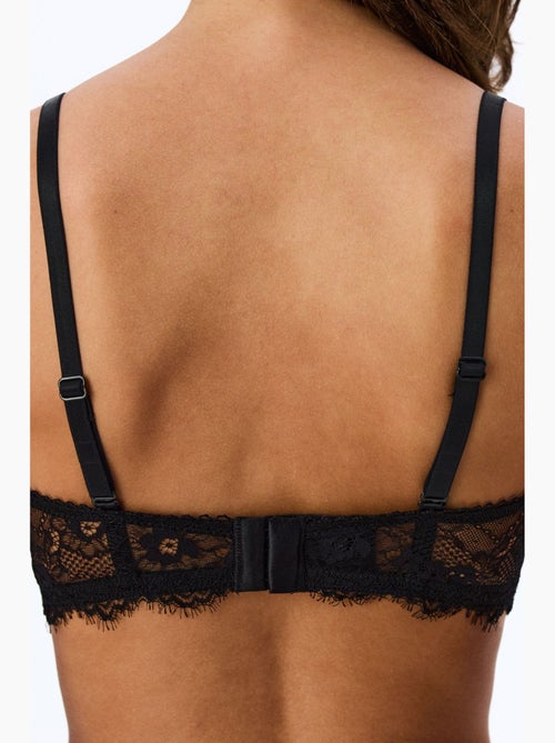 Sutiã push-up acolchoado com estampa de corações e flores penti - Kiabi