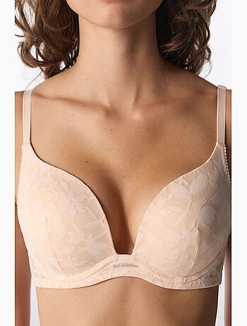 Sutiã push-up floral denso e claro penti