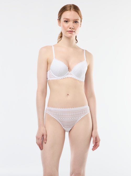 Sutiã-Sutiã push-up em renda - Kiabi Sutiã-Sutiã push-up em renda - Kiabi