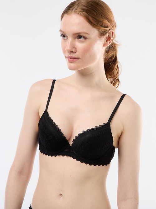 Sutiã-Sutiã push-up em renda - Kiabi Sutiã-Sutiã push-up em renda - Kiabi