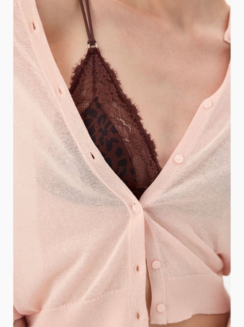 Sutiã triangular em micro renda estampada penti - Kiabi