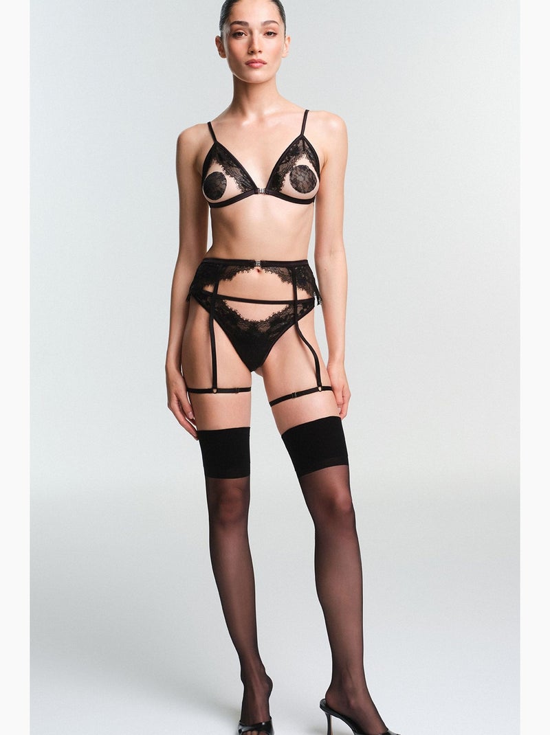 Sutiã triangular lacy feminino penti Preto - Kiabi