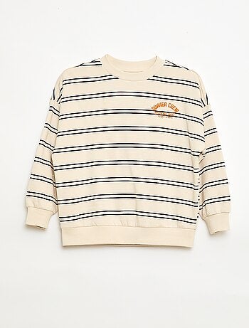 Sweat às riscas gola redonda