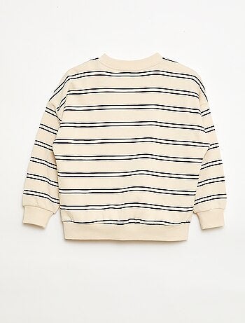 Sweat às riscas gola redonda