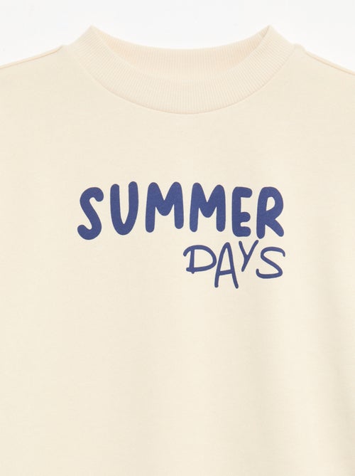 Sweat às riscas gola redonda - Kiabi