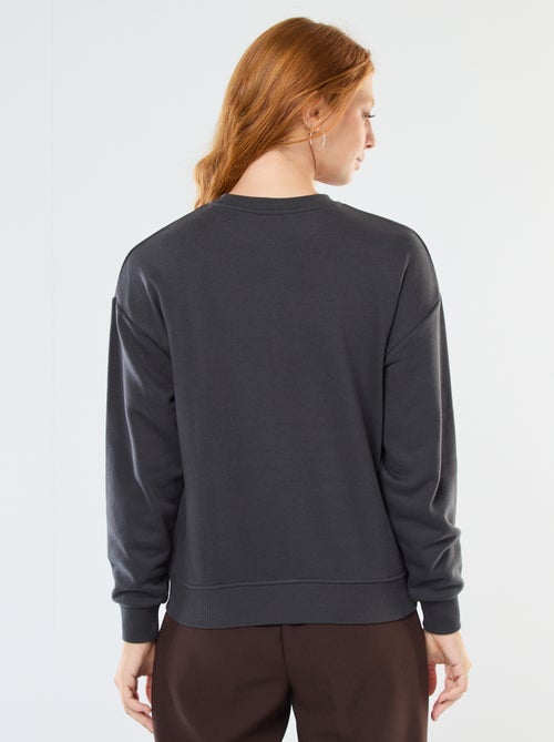 Sweat básico em french terry - Kiabi