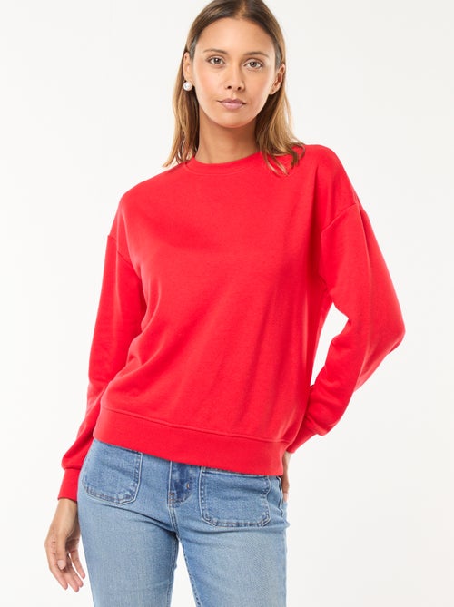 Sweat básico em french terry - Kiabi