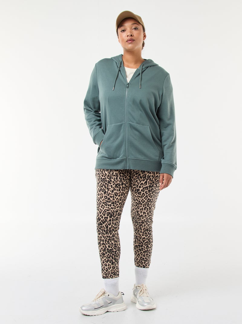 Sweat básico em moletom Azul - Kiabi