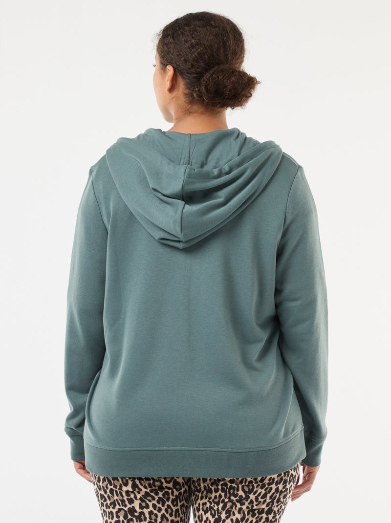 Sweat básico em moletom Azul - Kiabi