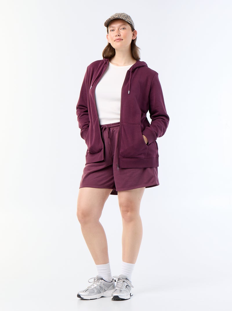 Sweat básico em moletom Rosa - Kiabi