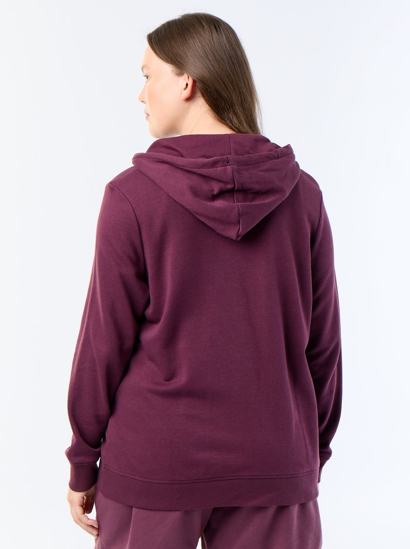 Sweat básico em moletom Rosa - Kiabi