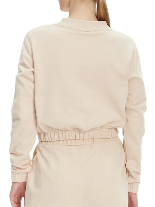 Sweat Bege Calvin Klein Jeans com Aplicação para Mulher - Kiabi Sweat Bege Calvin Klein Jeans com Aplicação para Mulher - Kiabi