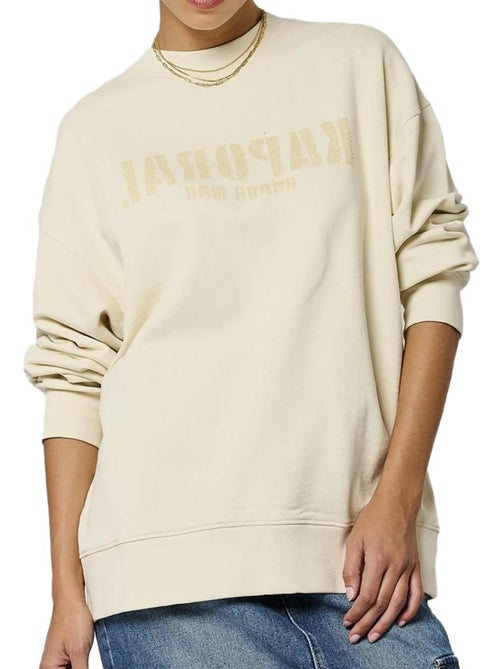 Sweat Bege Kaporal SILT para Mulher - Kiabi Sweat Bege Kaporal SILT para Mulher - Kiabi