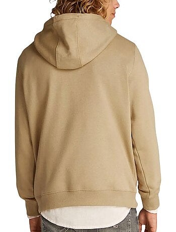 Sweat bege masculino tommy hilfiger tjm reg s flag