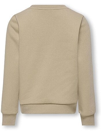 Sweat Bege para Menina Kids ONLY Koglinna City