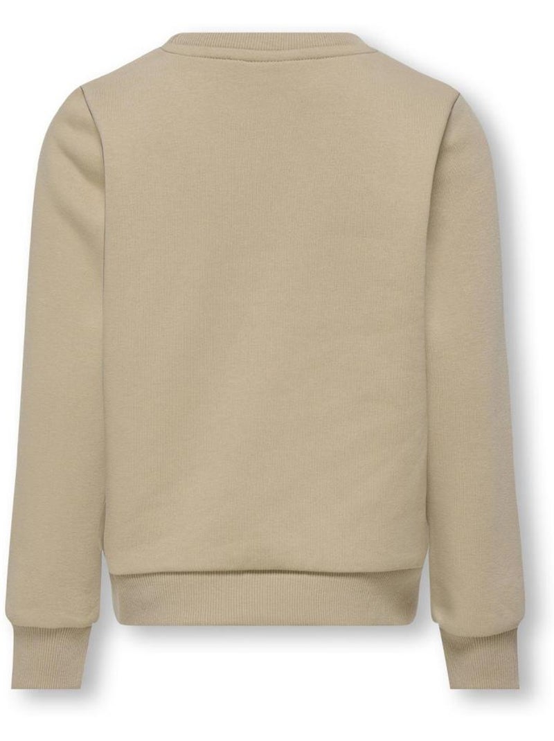 Sweat Bege para Menina Kids ONLY Koglinna City Bege - Kiabi