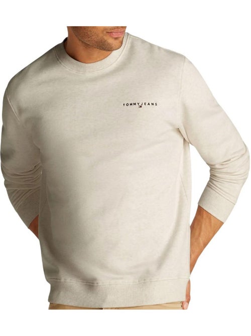 Sweat bege tommy hilfiger linear crew para homem - Kiabi Sweat bege tommy hilfiger linear crew para homem - Kiabi