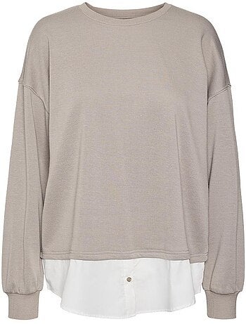 Sweat bege vero moda yoyo para mulher