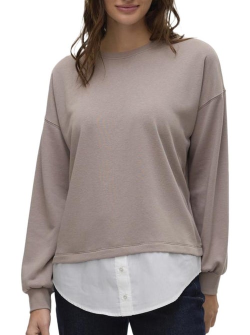 Sweat Bege Vero Moda Yoyo para Mulher - Kiabi Sweat Bege Vero Moda Yoyo para Mulher - Kiabi