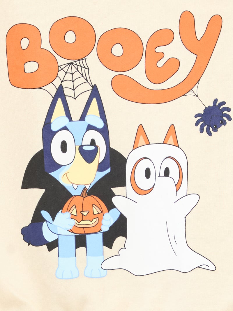 Sweat 'Bluey' liso em algodão Branco - Kiabi