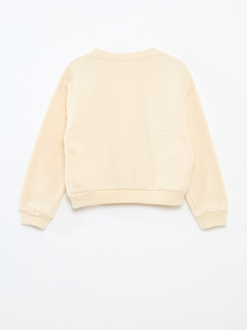 Sweat 'Bluey' liso em algodão Branco - Kiabi