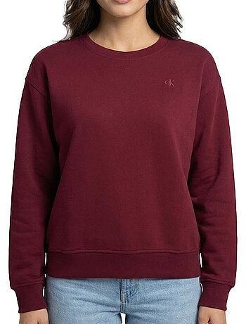 Sweat Bordeaux Calvin Klein Jeans Archive para Mulher