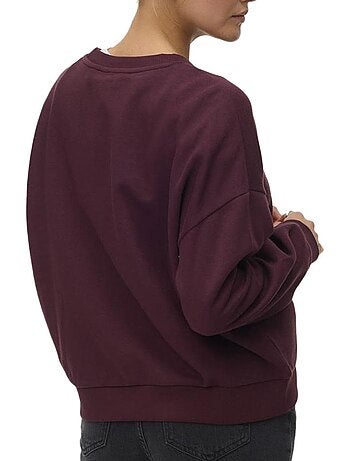 Sweat Bordeaux Vero Moda Vmlotte Trina para Mulher