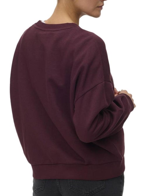 Sweat Bordeaux Vero Moda Vmlotte Trina para Mulher - Kiabi Sweat Bordeaux Vero Moda Vmlotte Trina para Mulher - Kiabi