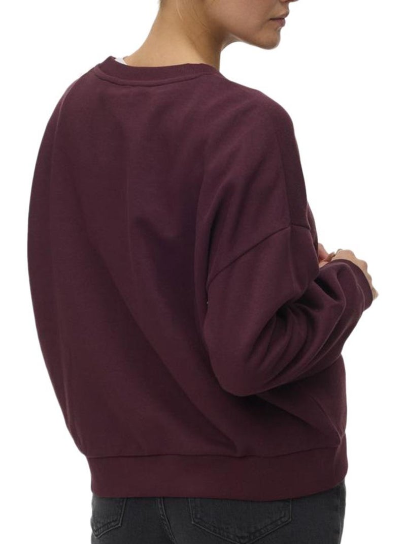 Sweat Bordeaux Vero Moda Vmlotte Trina para Mulher Bordô - Kiabi
