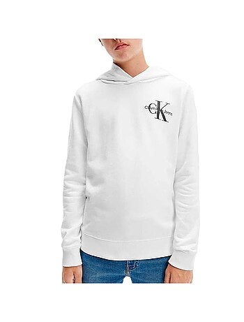 Sweat branco calvin klein jeans para rapaz - tamanho pequeno